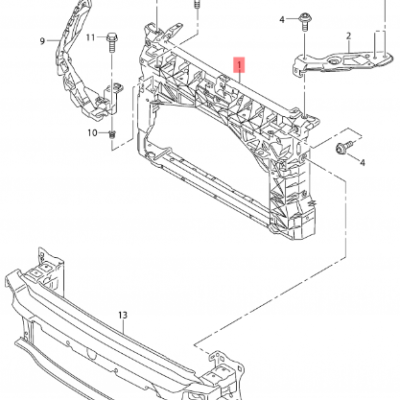 RADIATOR SUPPORT(GASOLINE THIN TYPE) SEAT LEON 2013>>5F0805588C