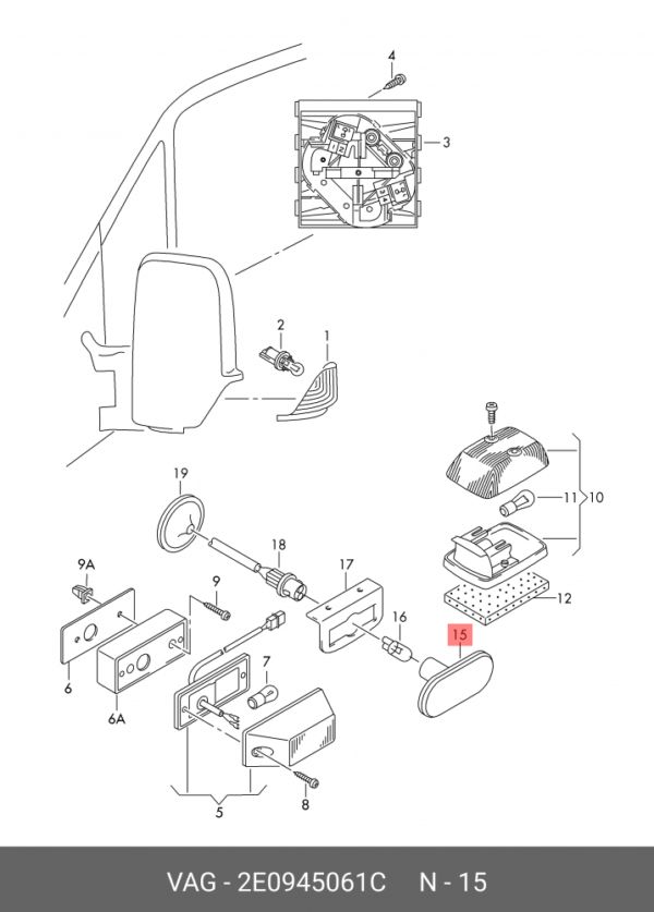 SIDE MARKER LIGT VW CRAFTER | 2E0945061C - Image 2